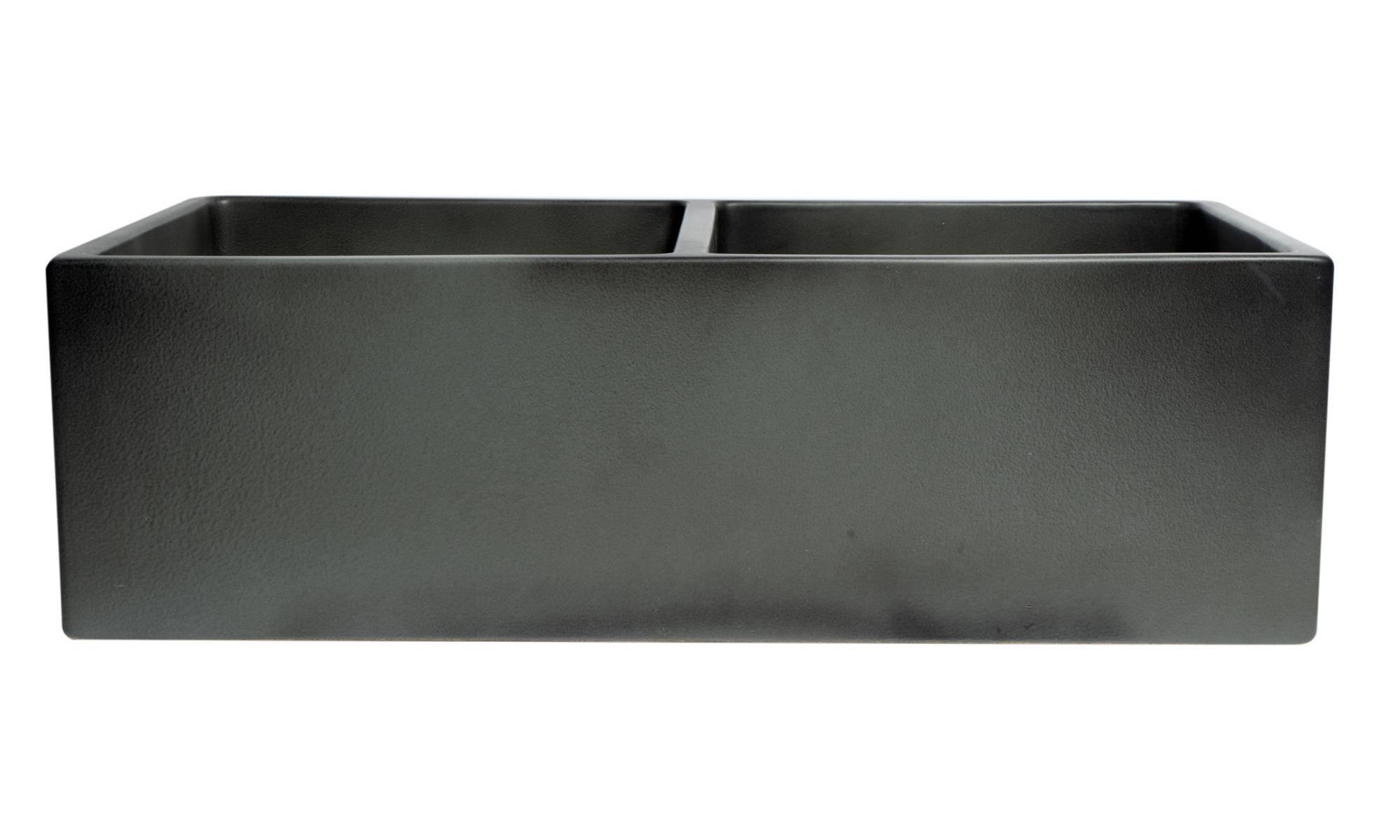ALFI brand 33" Fireclay Farmhouse Sink, 50/50 Double Bowl, Concrete, ABCO3318DB