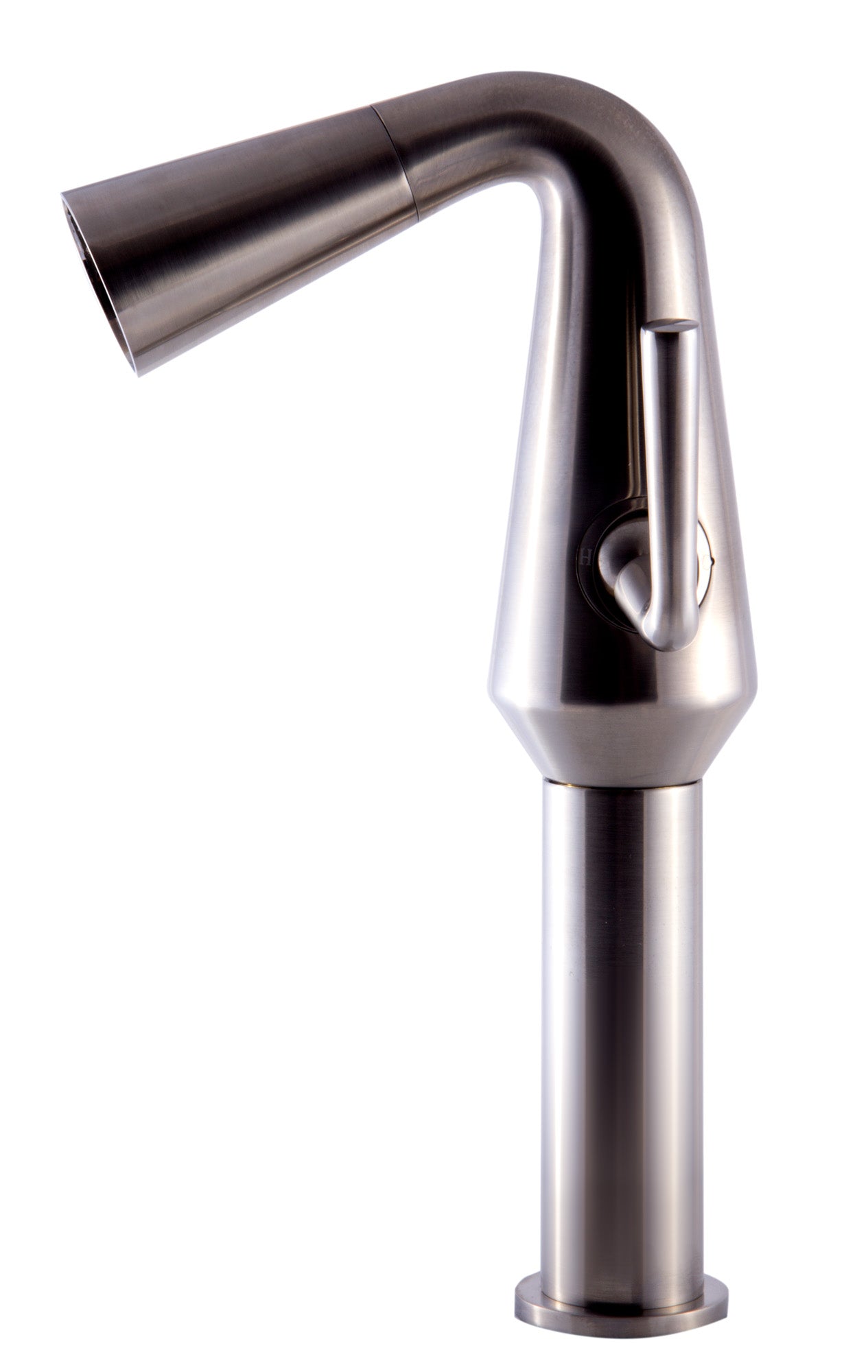 ALFI Brushed Nickel Single Hole Tall Cone Waterfall Bathroom Faucet, AB1792-BN - The Sink Boutique