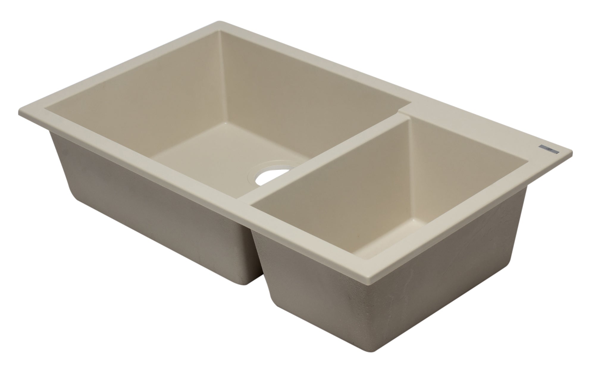 Alternate Image for ALFI Biscuit 34" Double Bowl Undermount Granite Composite Kitchen Sink, AB3319UM-B
