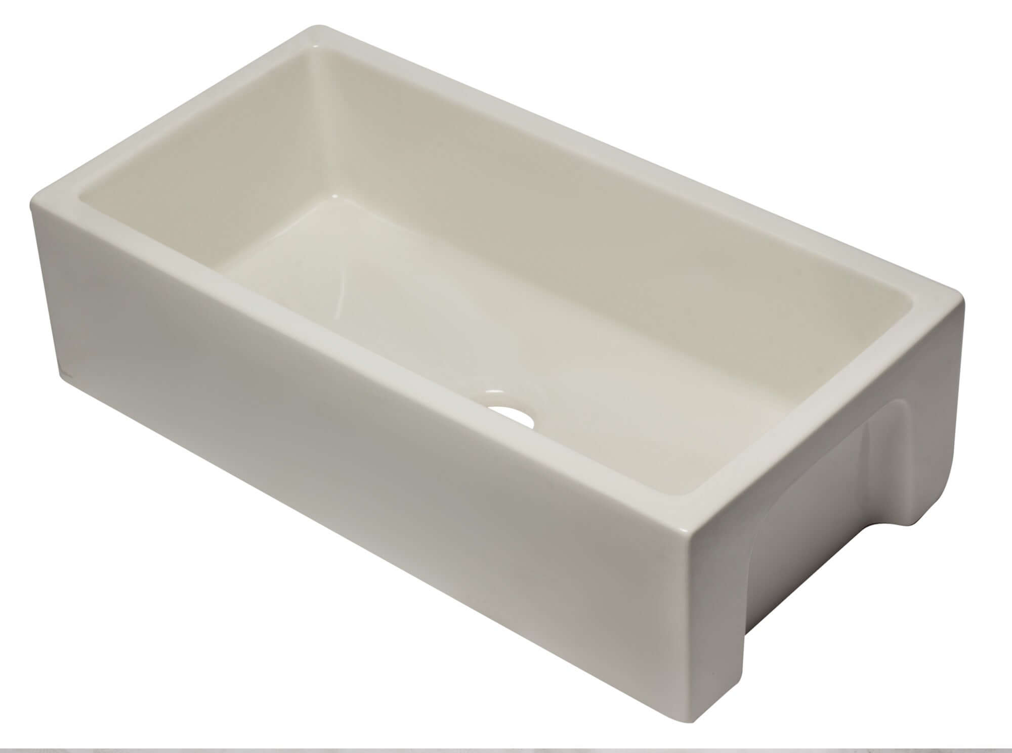 Alternate Image for ALFI 36" Single Bowl Fireclay Farmhouse Kitchen Sink, Biscuit, Reversible, AB3618HS-B