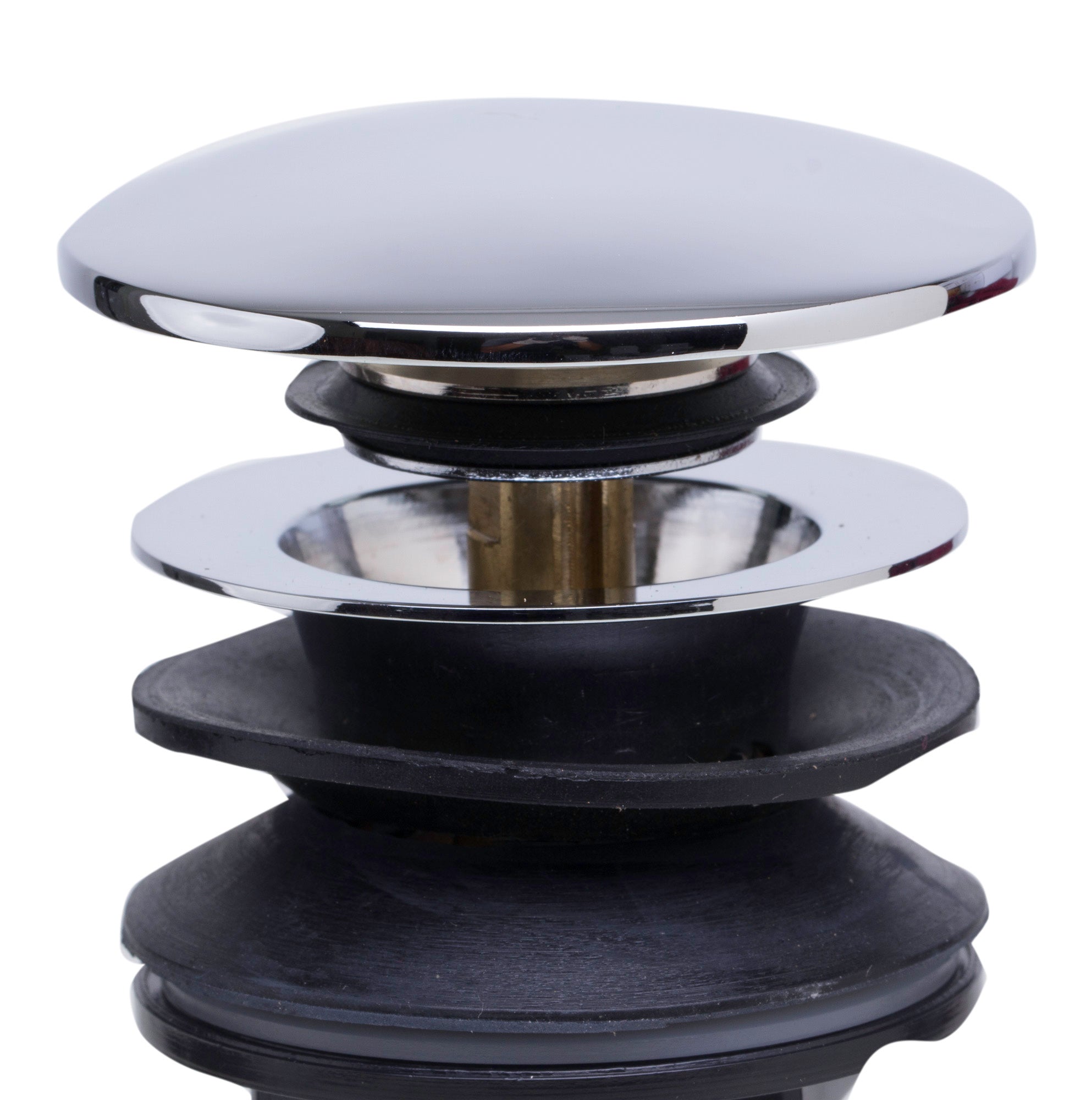 ALFI Polished Chrome Pop Up Drain for Bathroom Sink with Overflow, AB9056-PC