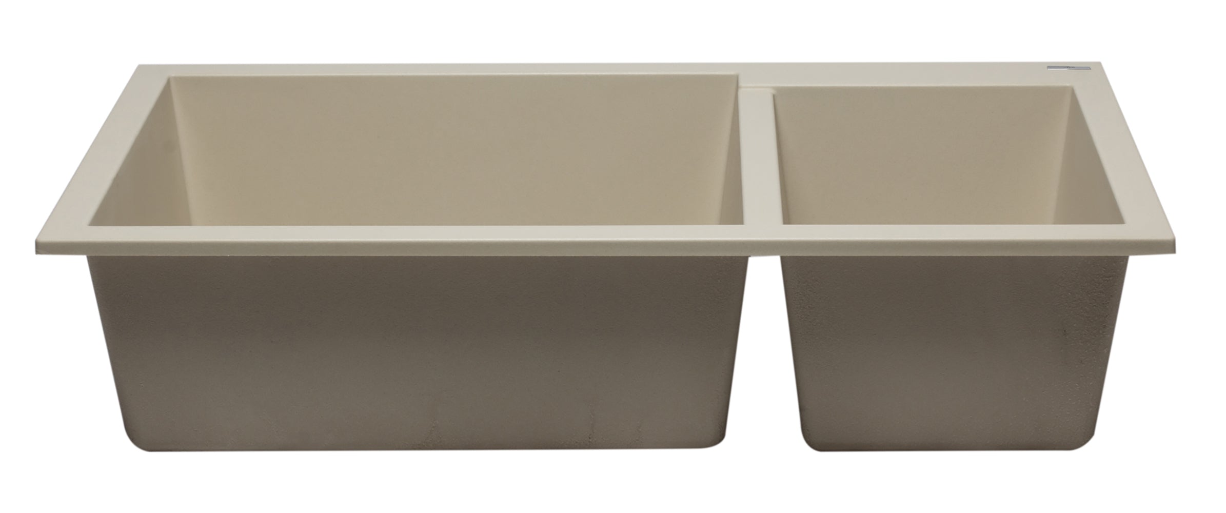Alternate Image for ALFI Biscuit 34" Double Bowl Undermount Granite Composite Kitchen Sink, AB3319UM-B