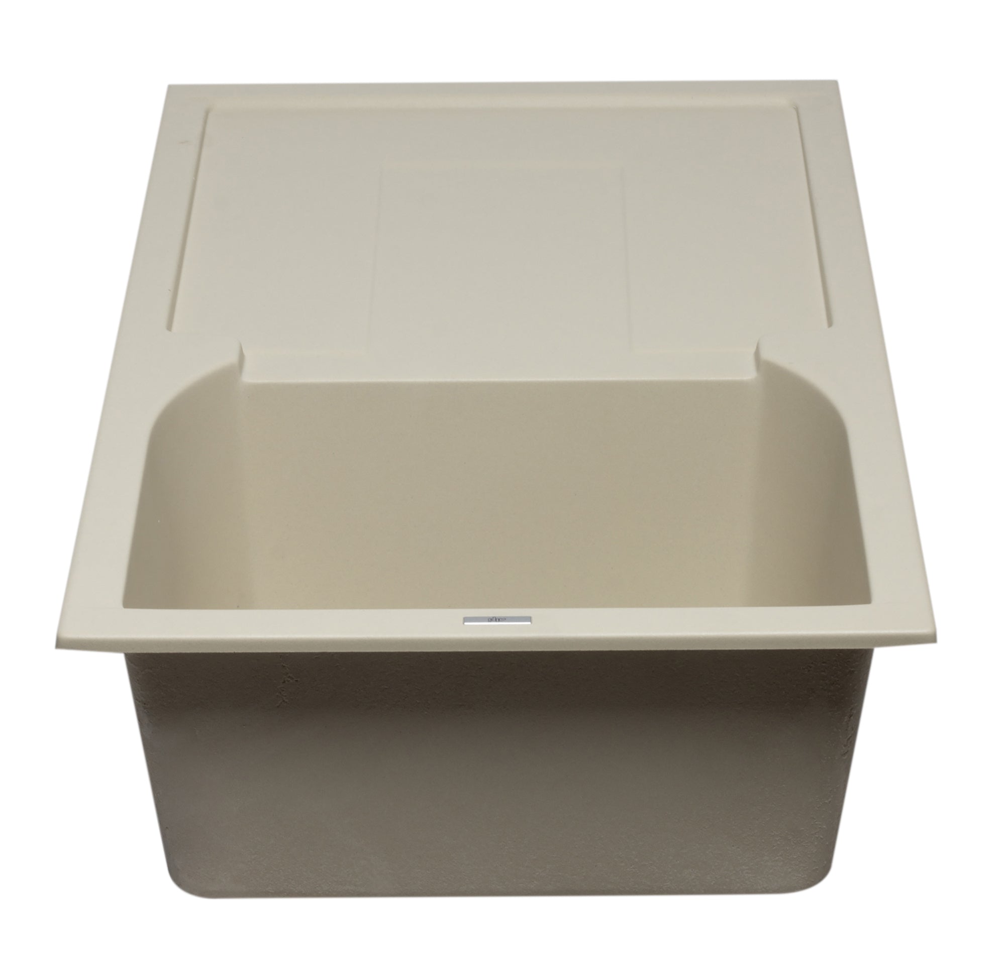 ALFI 34" Single Bowl Granite Composite Kitchen Sink with Drainboard, Biscuit, AB1620DI-B