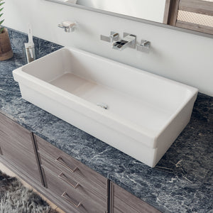 Alternate Image for ALFI 36" White Above Mount Fireclay Bath Trough Sink, AB36TR
