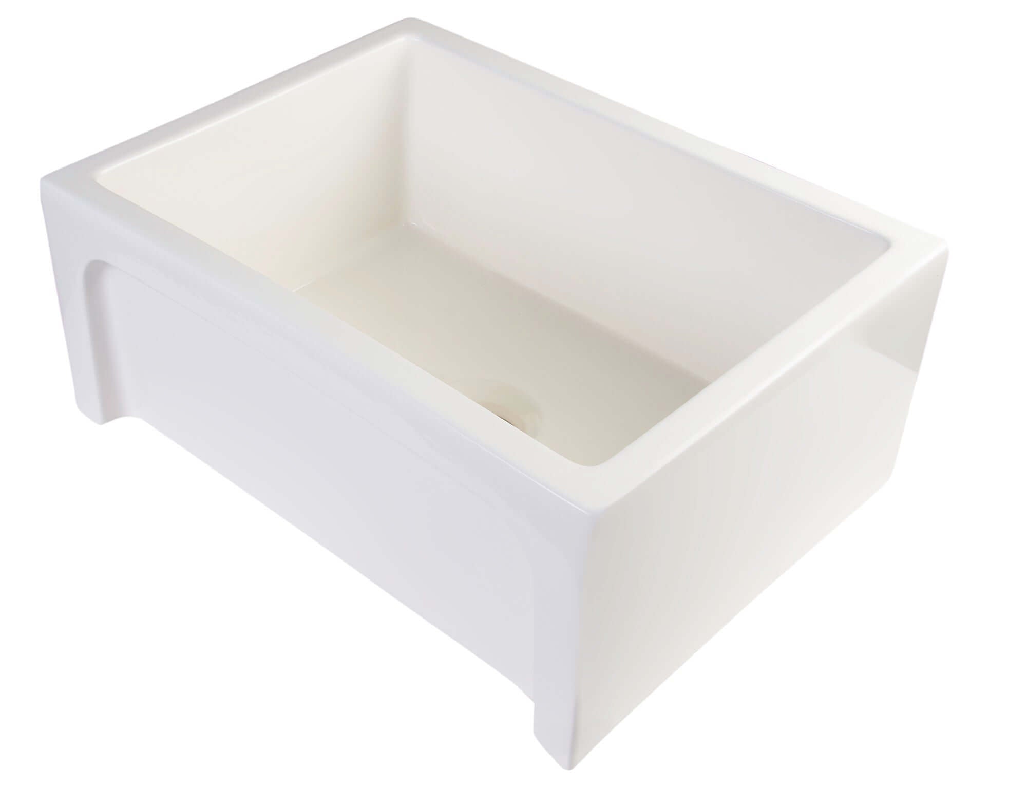 Main Image for ALFI 24" Thick Wall Single Bowl Fireclay Farmhouse Apron Sink, Biscuit, AB2418ARCH-B