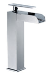 ALFI Polished Chrome Single Hole Tall Waterfall Bathroom Faucet, AB1597-PC