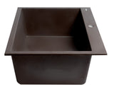 ALFI brand AB3322DI-C Chocolate 33" Single Bowl Drop In Granite Composite Kitchen Sink