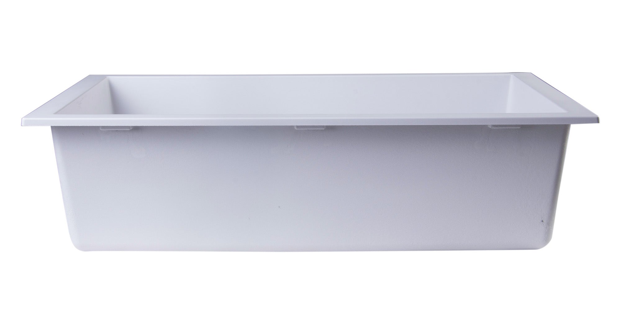 ALFI White 30" Undermount Single Bowl Granite Composite Kitchen Sink, AB3020UM-W