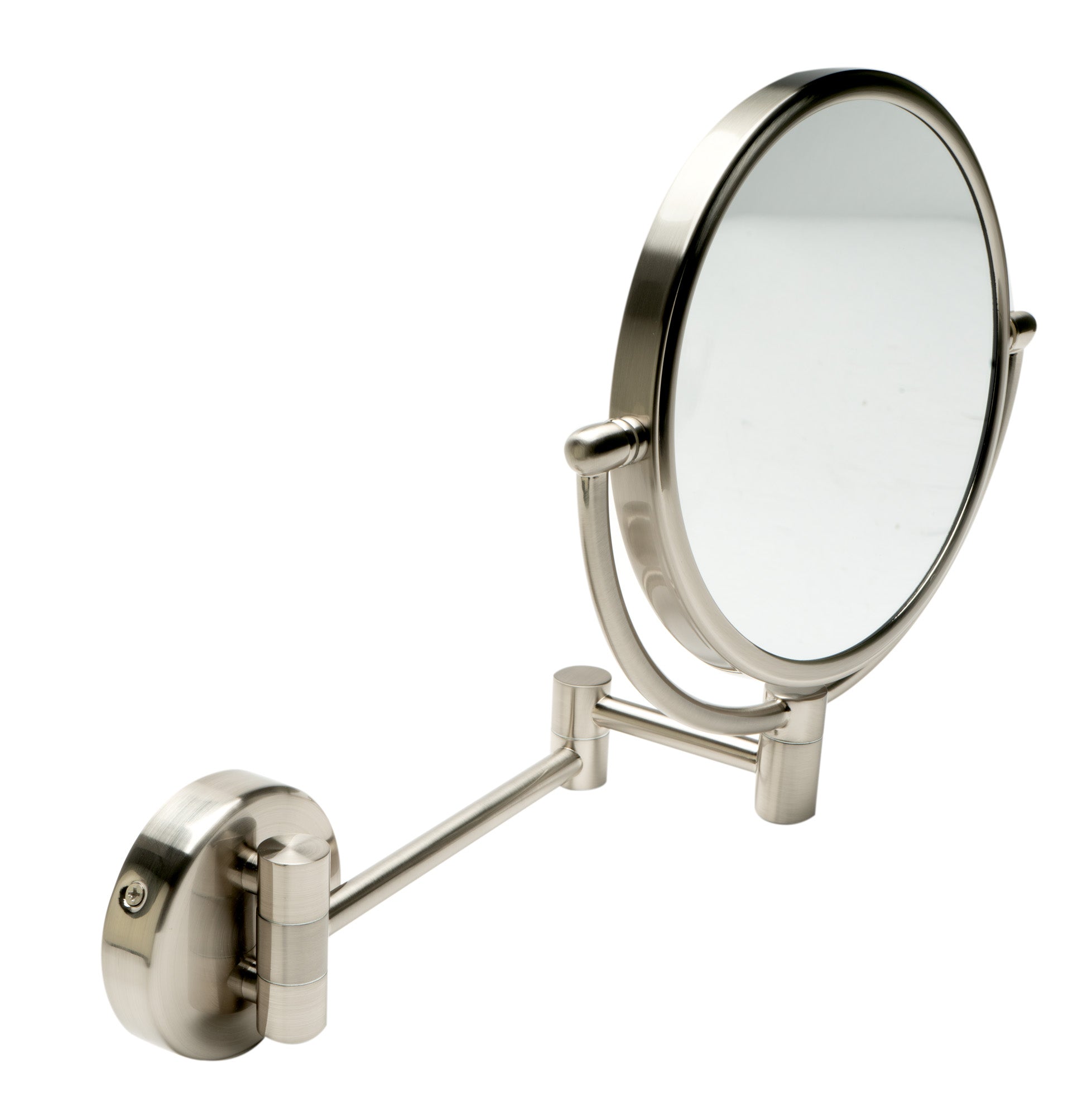Circular Magnifying Makeup/Shaving Mirror Brushed Nickel