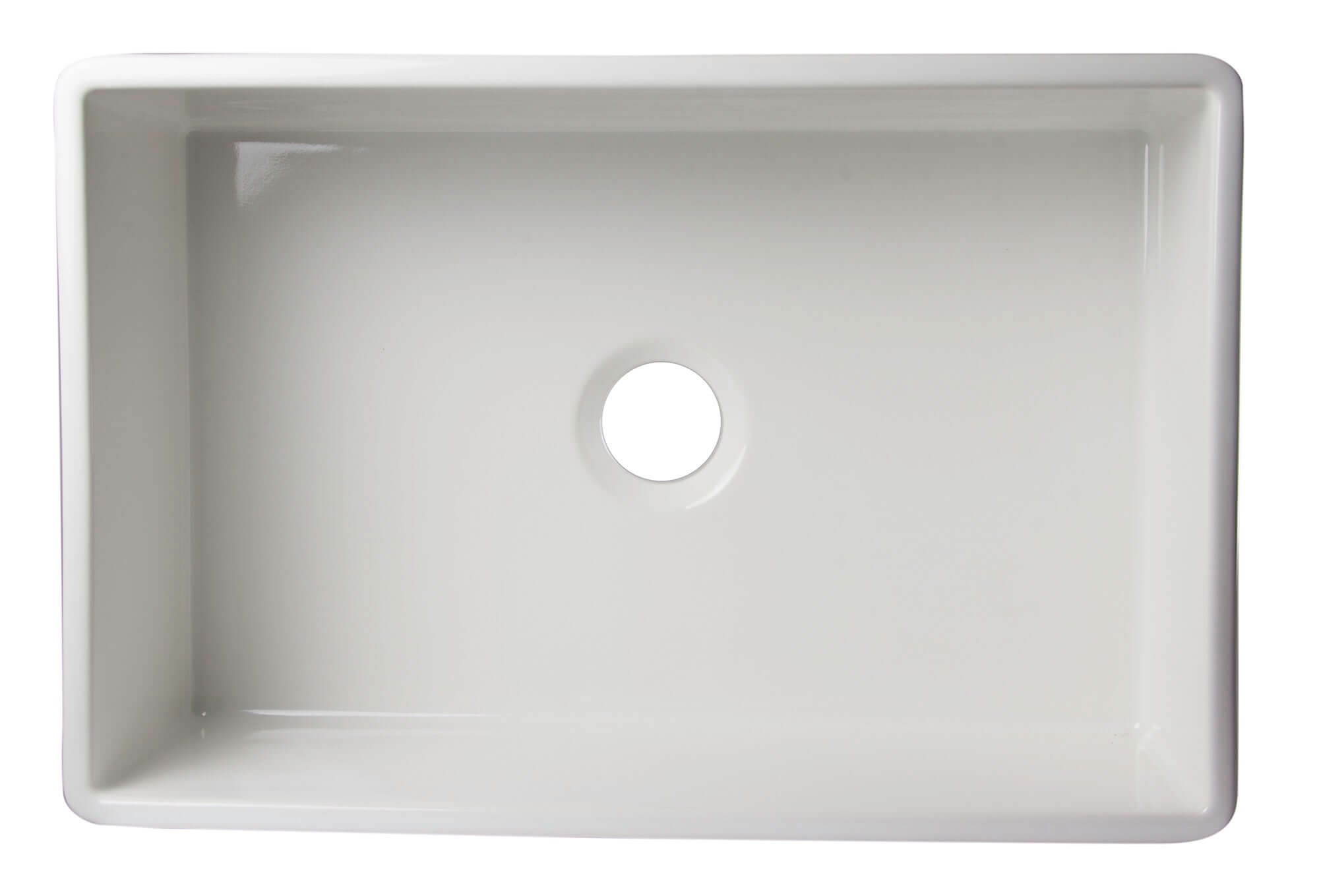 ALFI 30" Fluted Single Bowl Fireclay Farmhouse Apron Sink, White, AB509-W