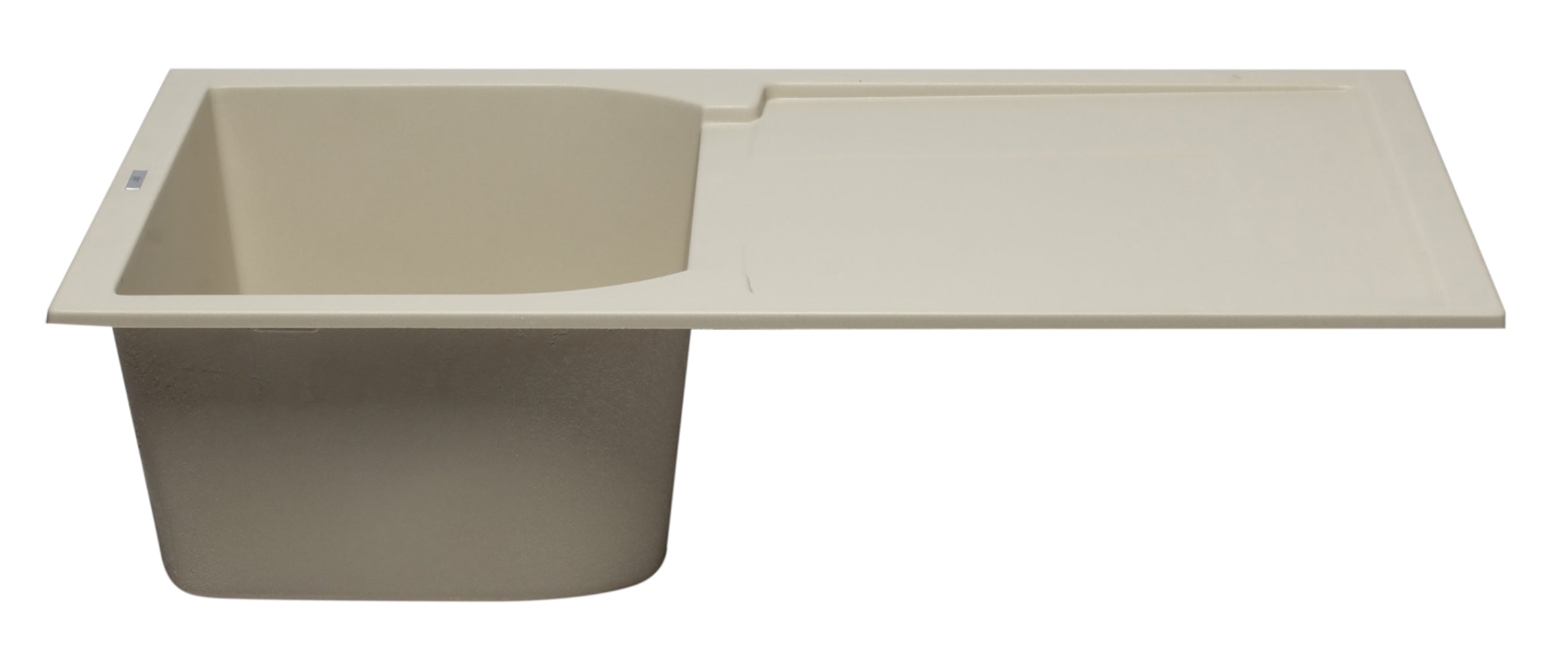 ALFI 34" Single Bowl Granite Composite Kitchen Sink with Drainboard, Biscuit, AB1620DI-B