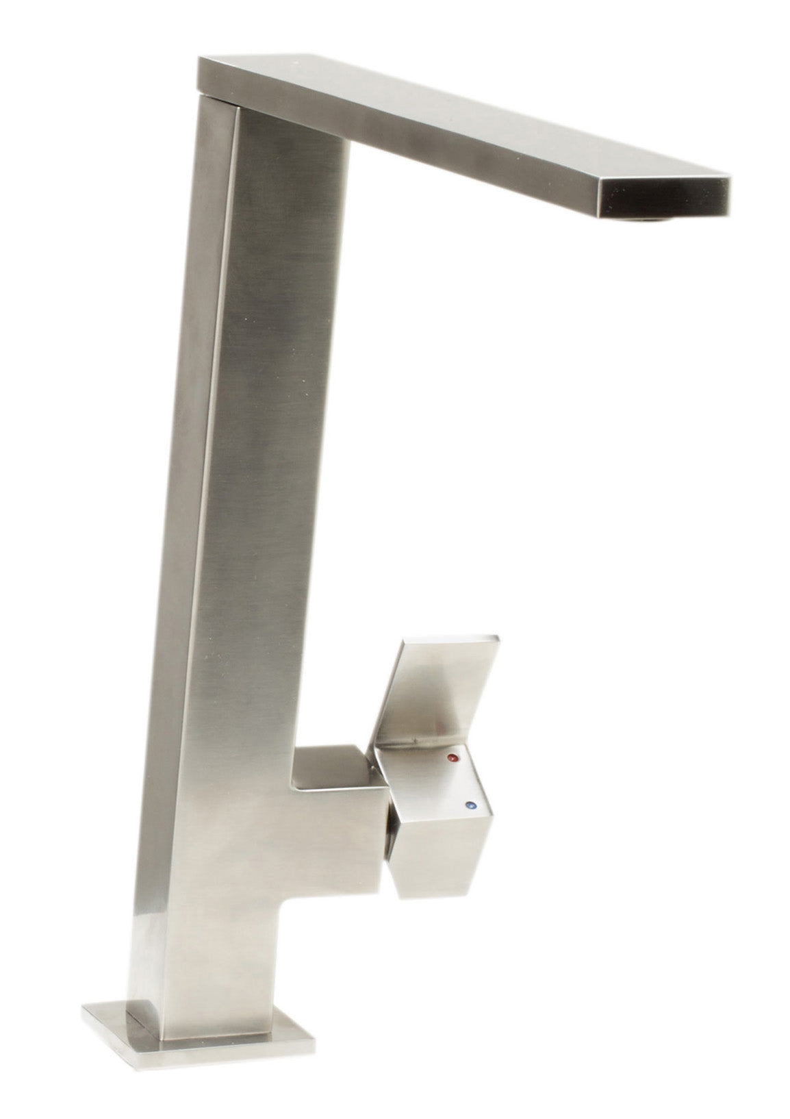 ALFI Square Modern Brushed Stainless Steel Kitchen Faucet, AB2047-BSS - The Sink Boutique