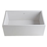 Rohl Shaws 30" Fireclay Single Bowl Thin Farmhouse Apron Kitchen Sink, White, MS3018WH - The Sink Boutique