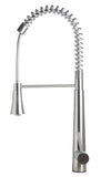 ALFI Solid Stainless Steel Commercial Spring Kitchen Faucet with Pull Down Shower Spray, AB2039S