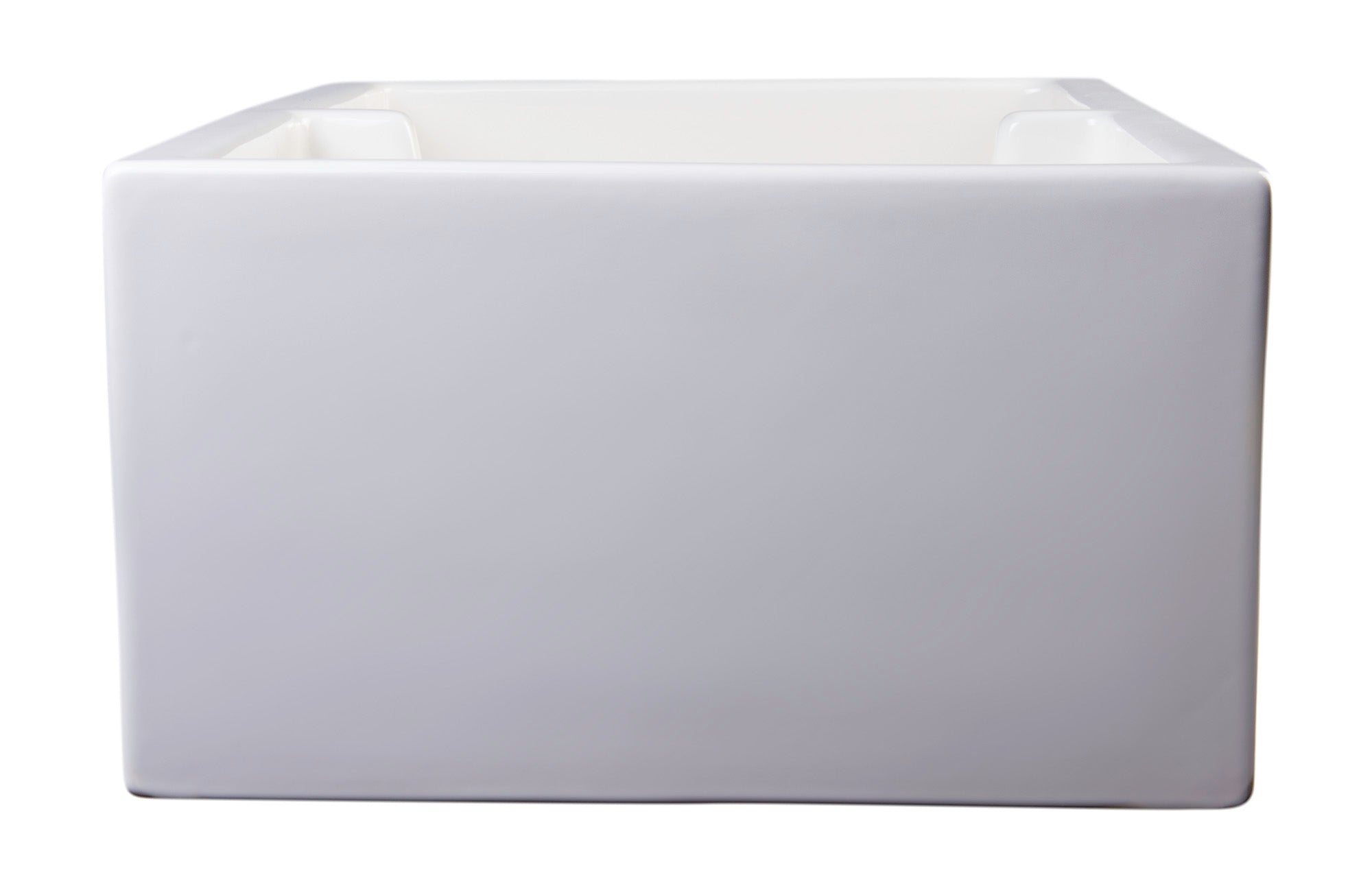 ALFI brand AB3918DB-B 39" Biscuit Smooth Apron Thick Wall Fireclay Double Bowl Farm Sink - The Sink Boutique