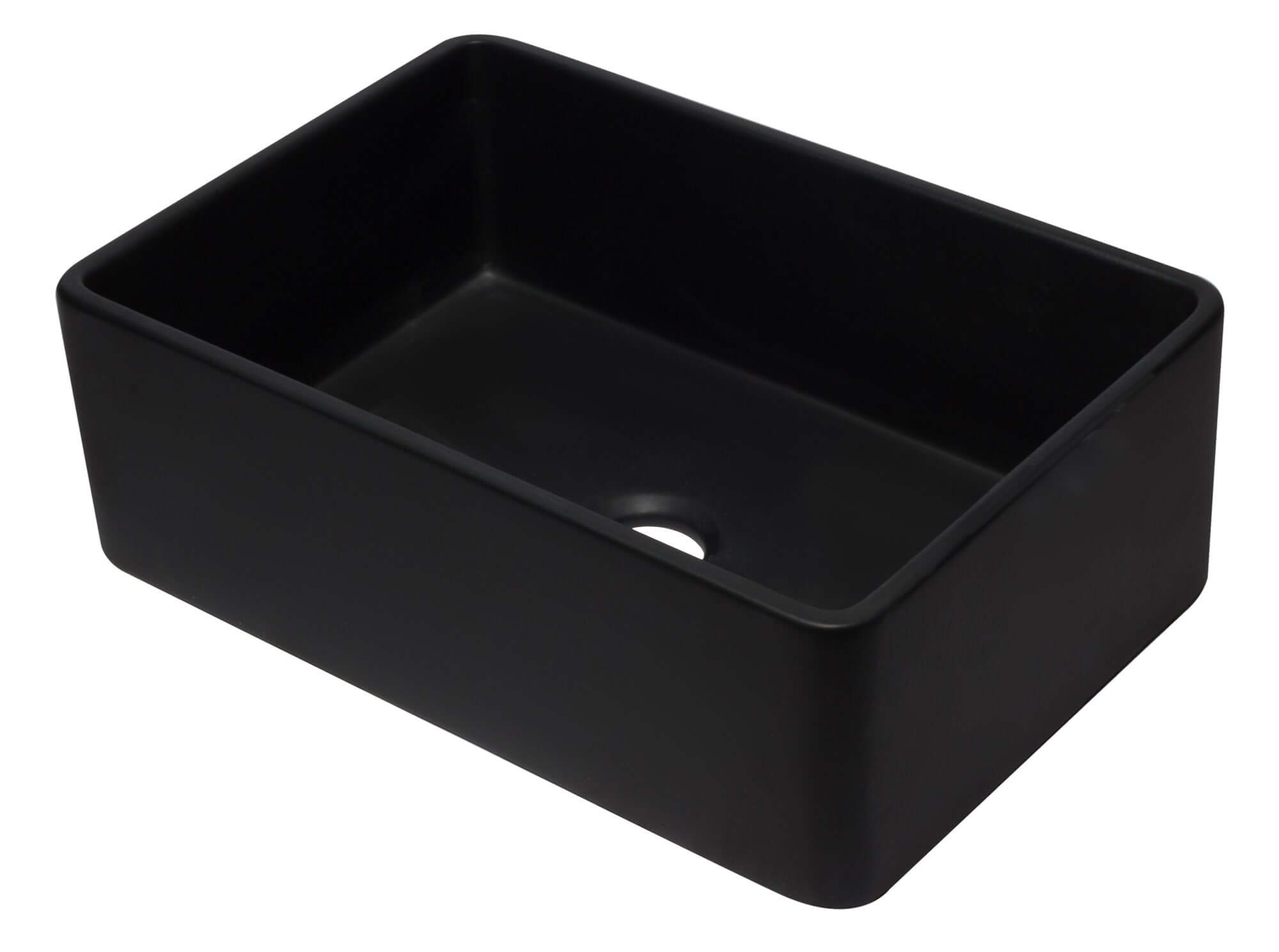 ALFI 30" Single Bowl Fireclay Farmhouse Apron Sink, Black Matte, AB3020SB-BM - The Sink Boutique
