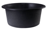 ALFI Black 17" Drop-In Round Granite Composite Kitchen Prep Sink, AB1717DI-BLA