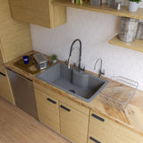 ALFI Titanium 35" Drop-In Single Bowl Granite Composite Kitchen Sink, AB3520DI-T
