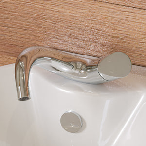 Alternate Image for ALFI Wave Polished Chrome Single Lever Bathroom Faucet, AB1572-PC
