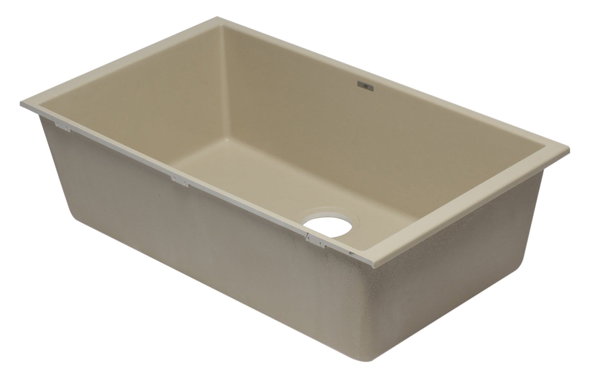 ALFI Biscuit 33" Single Bowl Undermount Granite Composite Kitchen Sink, AB3322UM-B