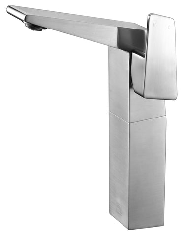 ALFI Brushed Nickel Single Hole Tall Bathroom Faucet, AB1475-BN