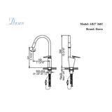Dawn 15" 1.8 GPM Kitchen Faucet, Chrome, AB27 3602C - The Sink Boutique