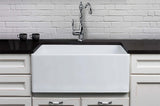 ALFI brand AB505-W White 26" Contemporary Smooth Apron Fireclay Farmhouse Kitchen Sink - The Sink Boutique