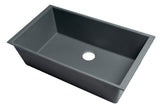ALFI brand AB3322UM-T Titanium 33" Single Bowl Undermount Granite Composite Kitchen Sink