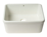 ALFI brand AB507 White 20" Single Bowl Apron Fireclay Farmhouse Kitchen Sink
