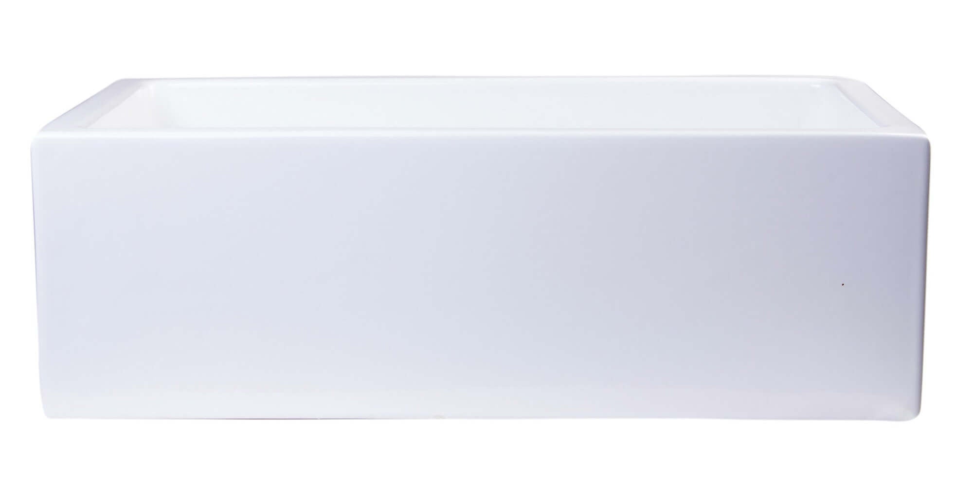 ALFI 30" Single Bowl Thick Wall Fireclay Farmhouse Apron Sink, White, AB3018SB-W