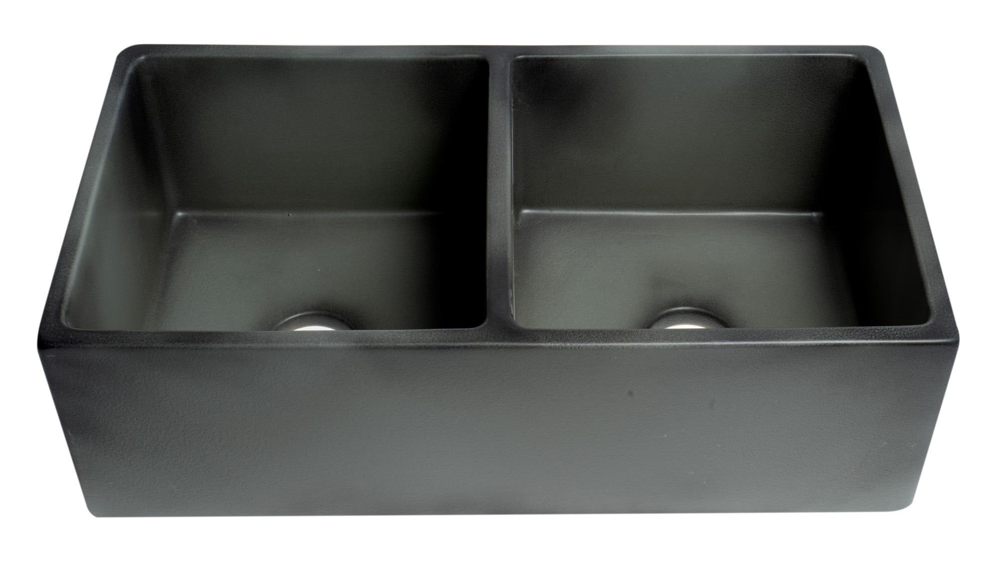 ALFI brand 33" Fireclay Farmhouse Sink, 50/50 Double Bowl, Concrete, ABCO3318DB