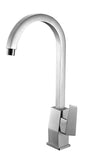 ALFI Brushed Nickel Gooseneck Single Hole Bathroom Faucet, AB3470-BN