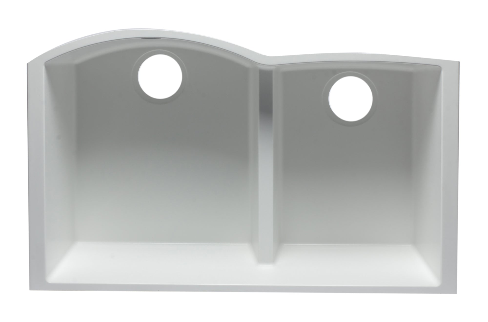 ALFI White 33" Double Bowl Undermount Granite Composite Kitchen Sink, AB3320UM-W