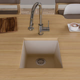 ALFI Biscuit 17" Undermount Rectangular Granite Composite Kitchen Prep Sink, AB1720UM-B