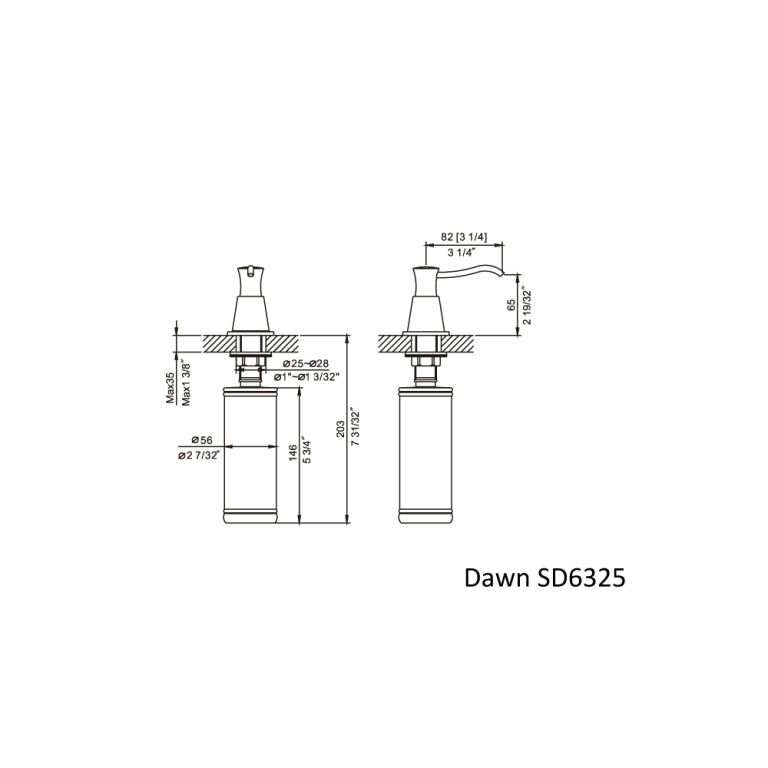 Dawn Soap Dispenser SD6325 Spec