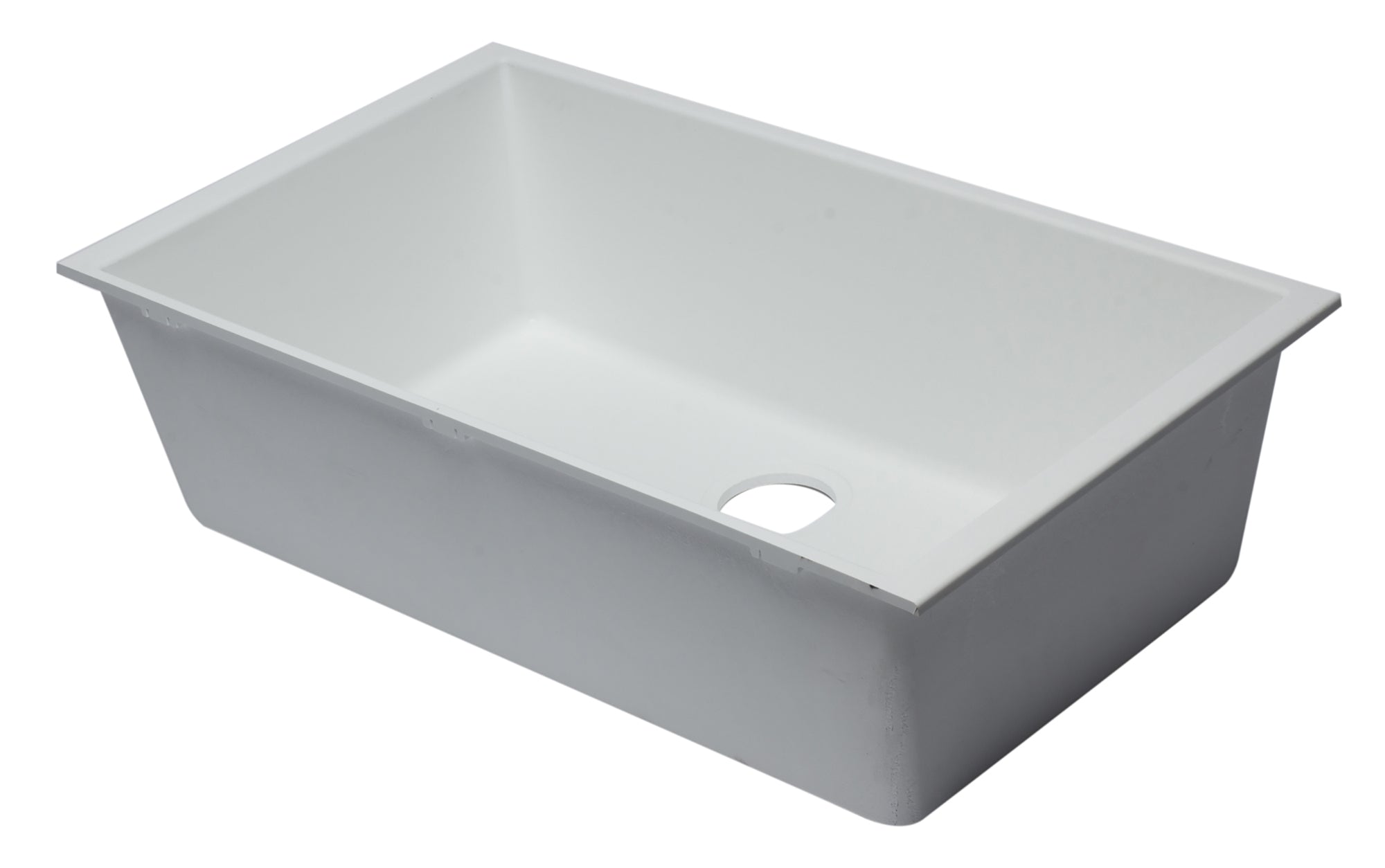 ALFI White 33" Single Bowl Undermount Granite Composite Kitchen Sink, AB3322UM-W
