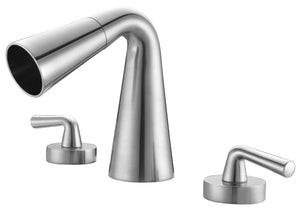 Alternate Image for ALFI Brushed Nickel Widespread Cone Waterfall Bathroom Faucet, AB1790-BN