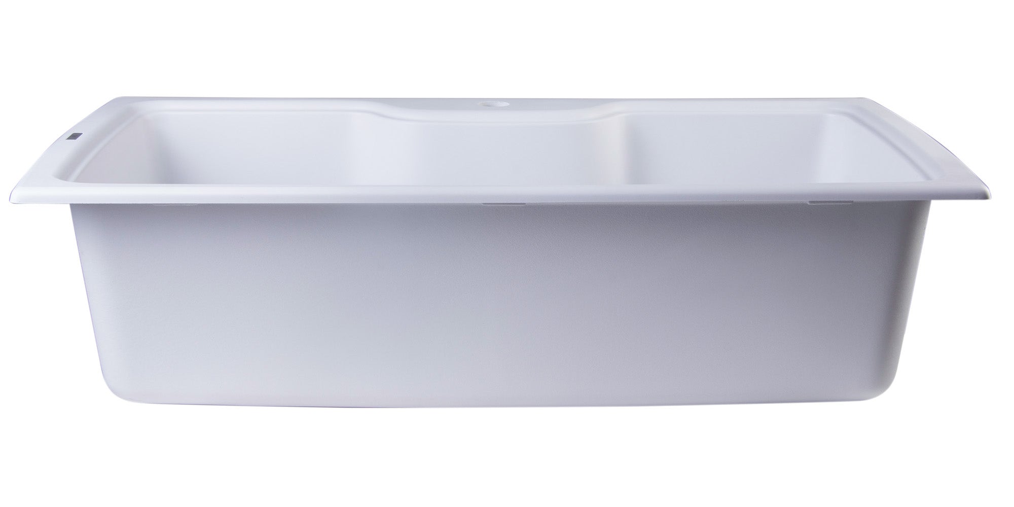 ALFI White 35" Drop-In Single Bowl Granite Composite Kitchen Sink, AB3520DI-W