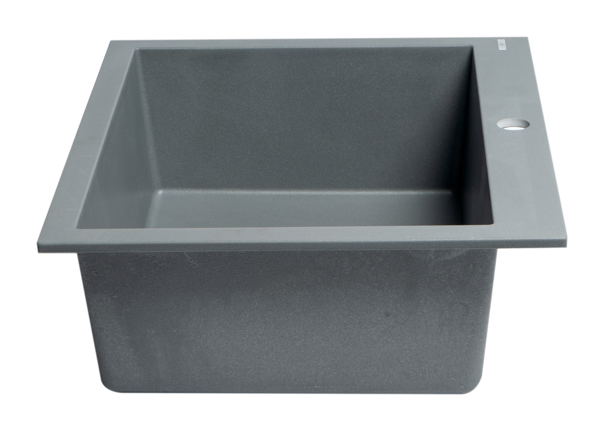 ALFI brand AB2420DI-T Titanium 24" Drop-In Single Bowl Granite Composite Kitchen Sink - The Sink Boutique