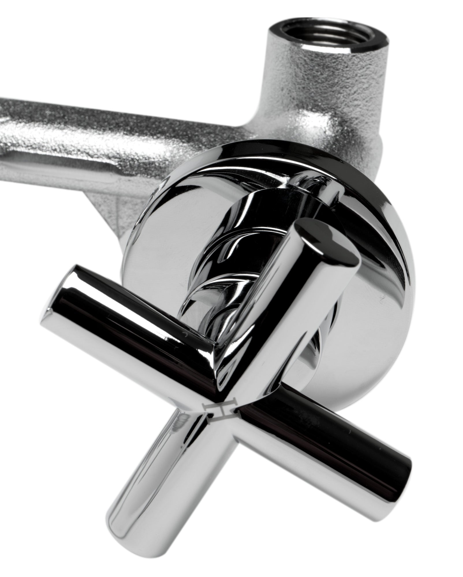 ALFI brand AB1035-PC Polished Chrome 8" Widespread Wall-Mounted Cross Handle Faucet - The Sink Boutique
