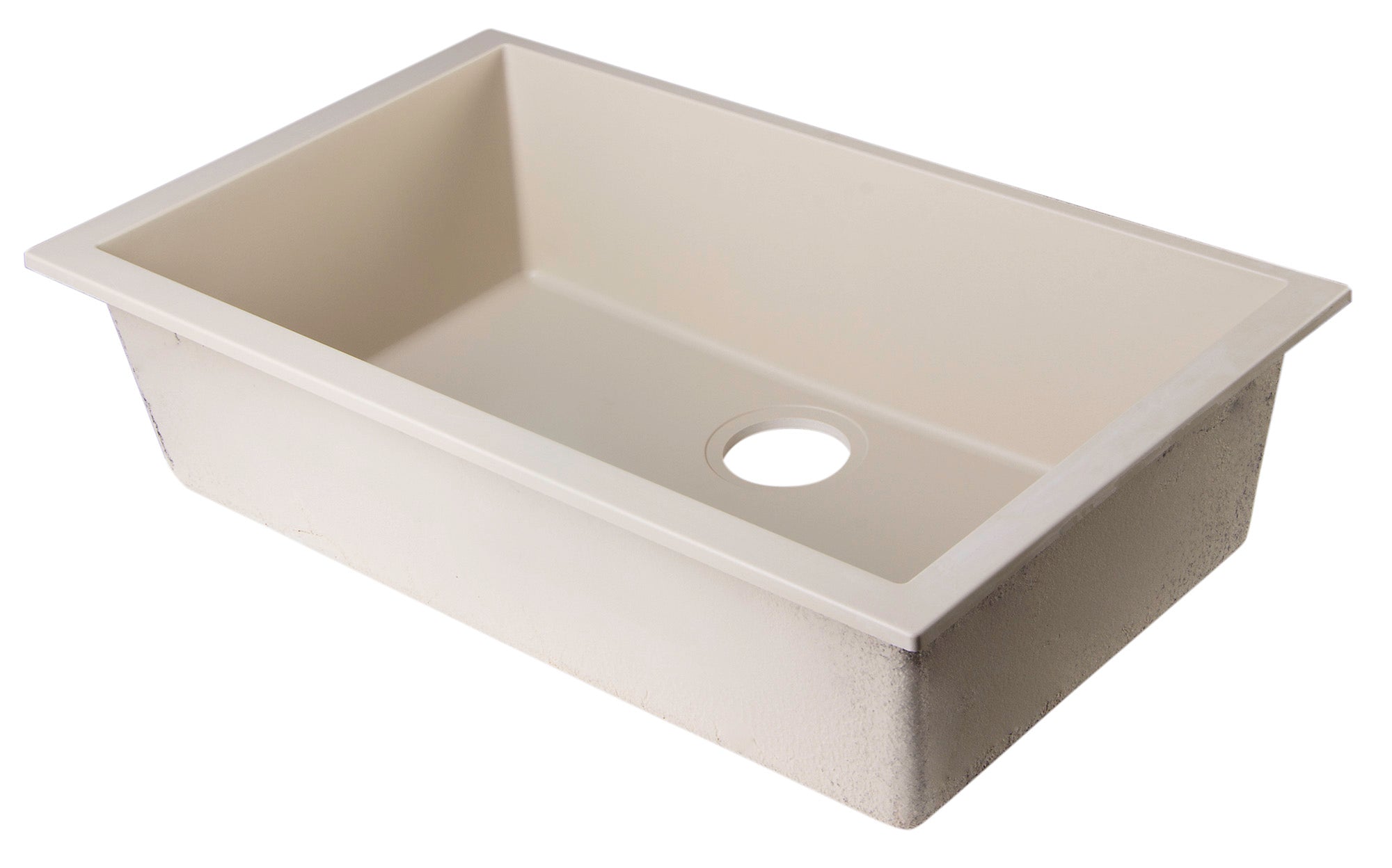 Alternate Image for ALFI Biscuit 30" Undermount Single Bowl Granite Composite Kitchen Sink, AB3020UM-B