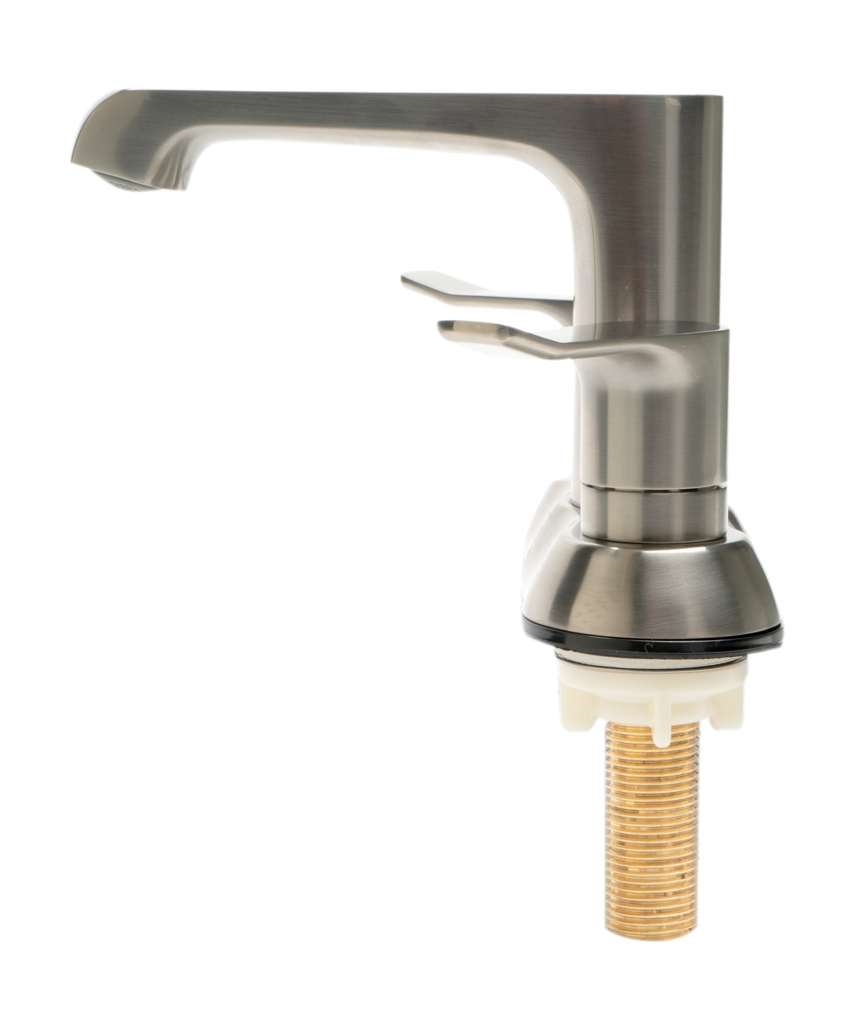 ALFI brand AB1493-BN Brushed Nickel Two-Handle 4'' Centerset Bathroom Faucet - The Sink Boutique