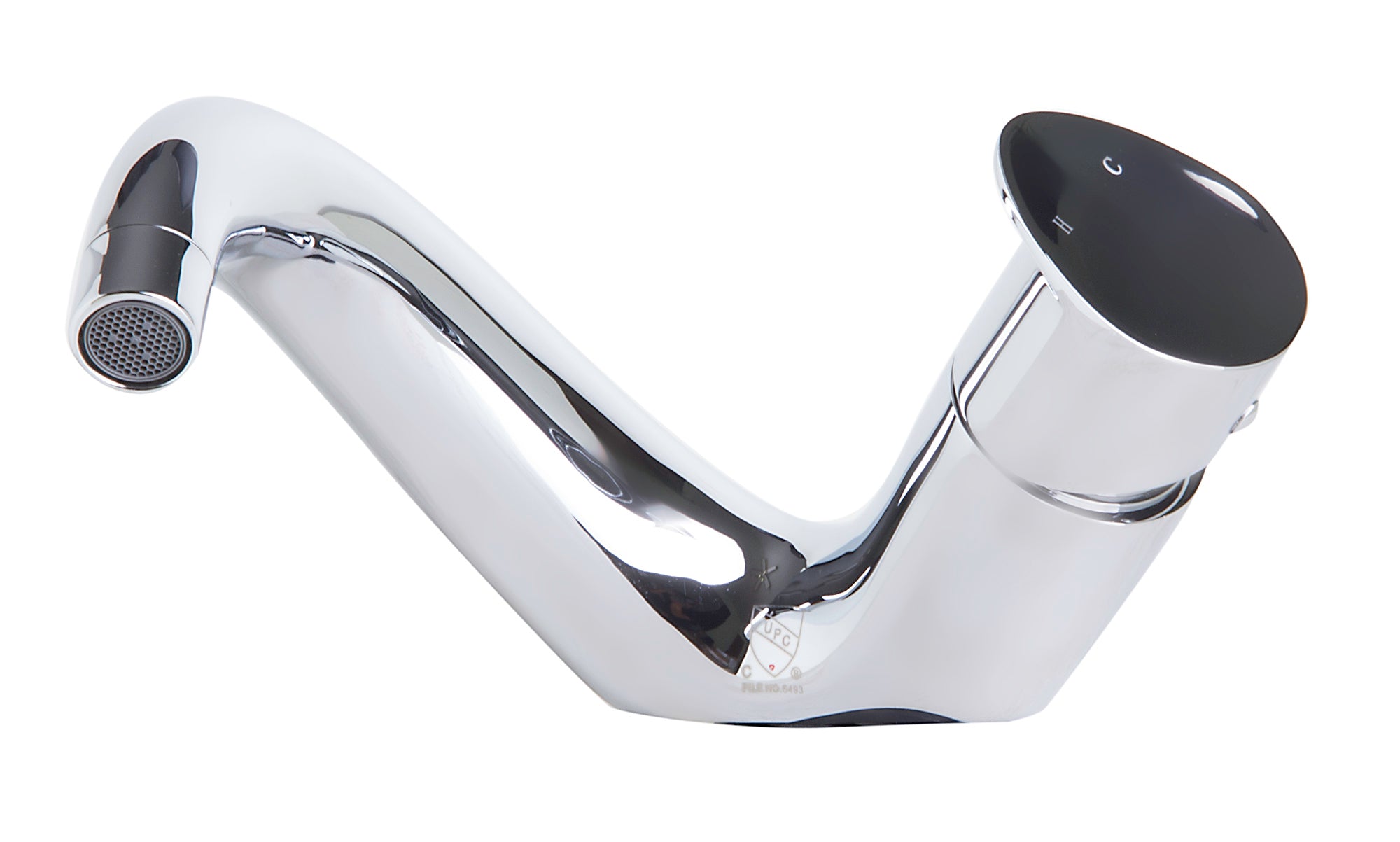 ALFI Wave Polished Chrome Single Lever Bathroom Faucet, AB1572-PC