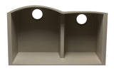 ALFI Biscuit 33" Double Bowl Undermount Granite Composite Kitchen Sink, AB3320UM-B