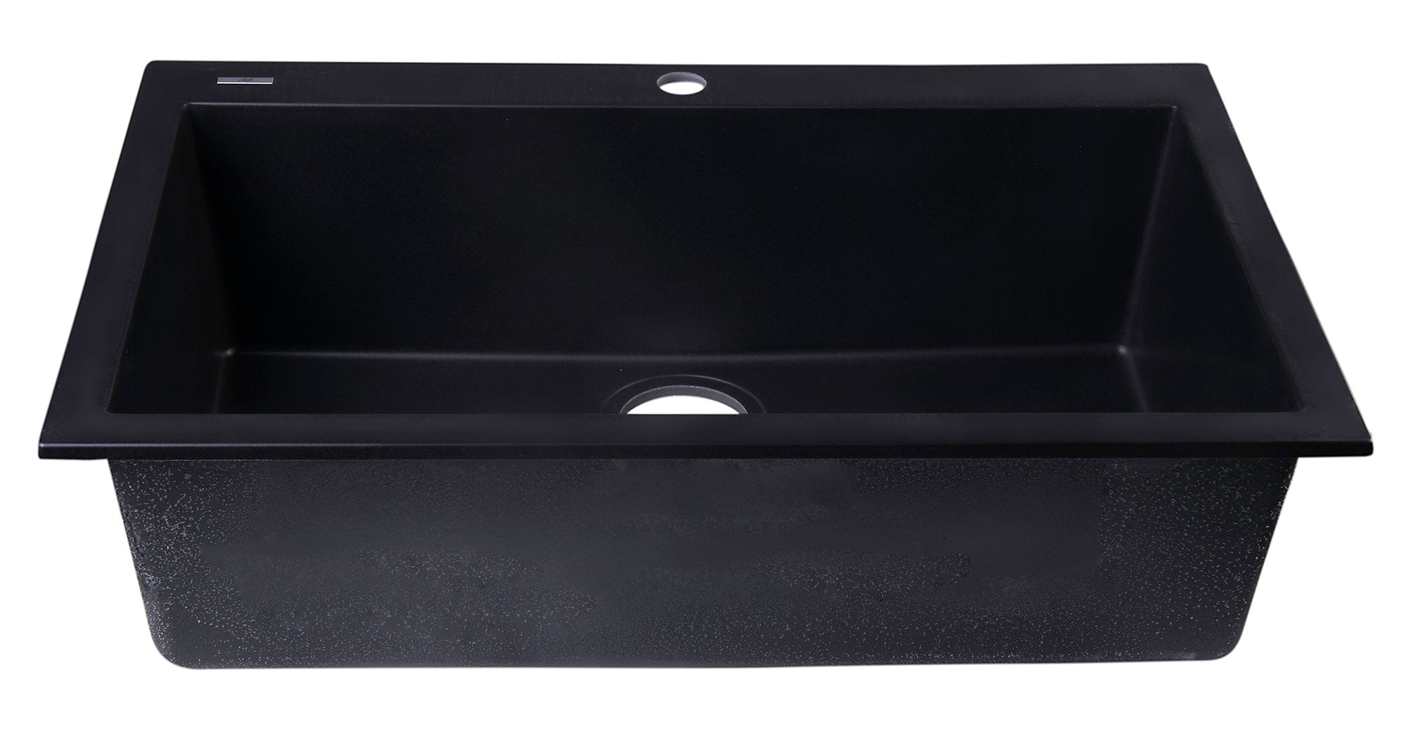 ALFI Black 30" Drop-In Single Bowl Granite Composite Kitchen Sink, AB3020DI-BLA