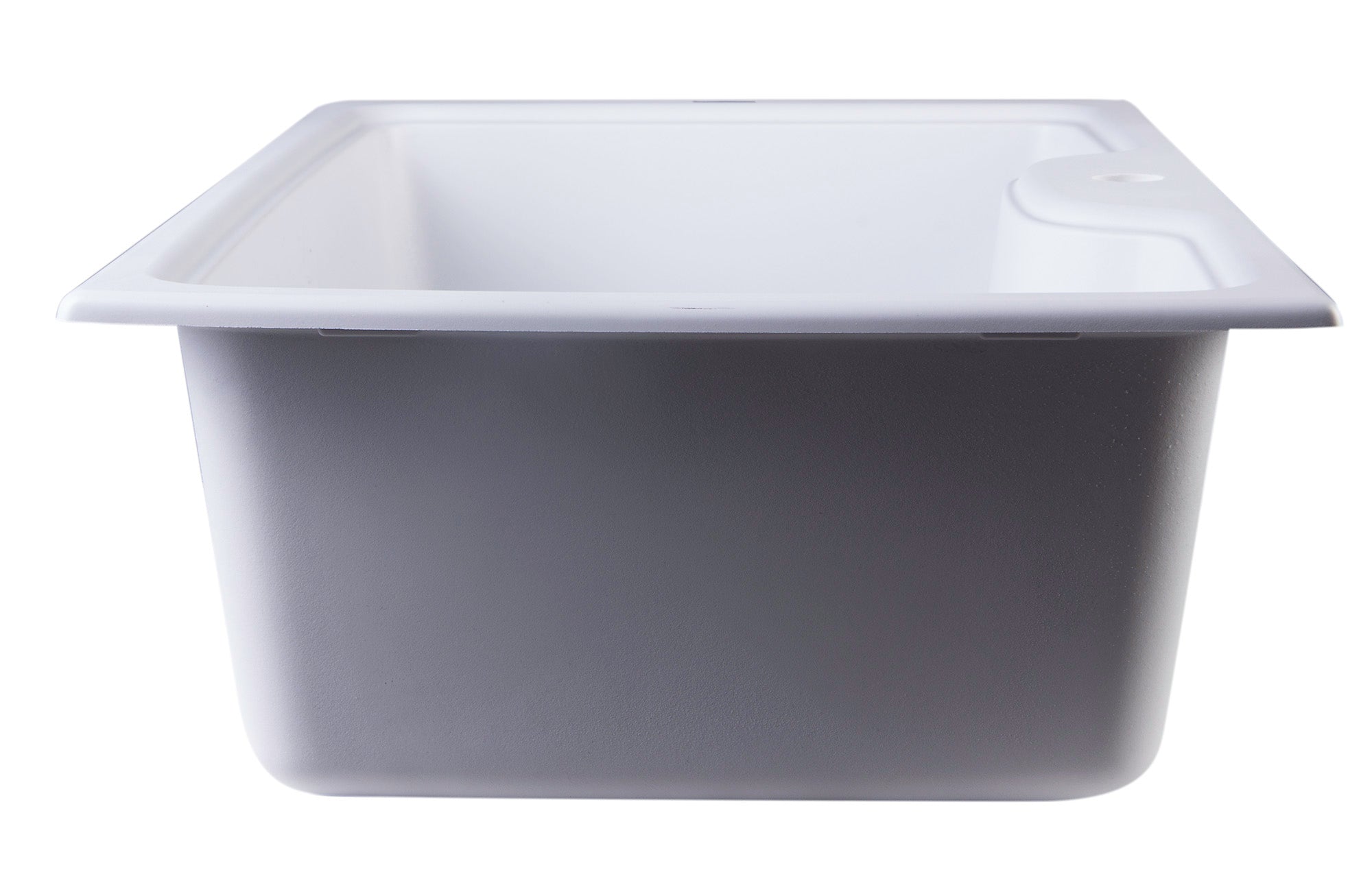 ALFI White 35" Drop-In Single Bowl Granite Composite Kitchen Sink, AB3520DI-W