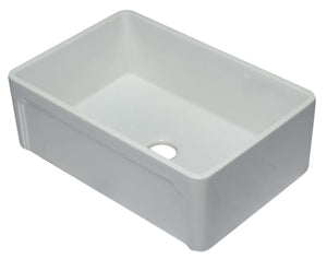 Alternate Image for ALFI 30" Single Bowl Fireclay Farmhouse Apron Sink, White, AB3020SB-W