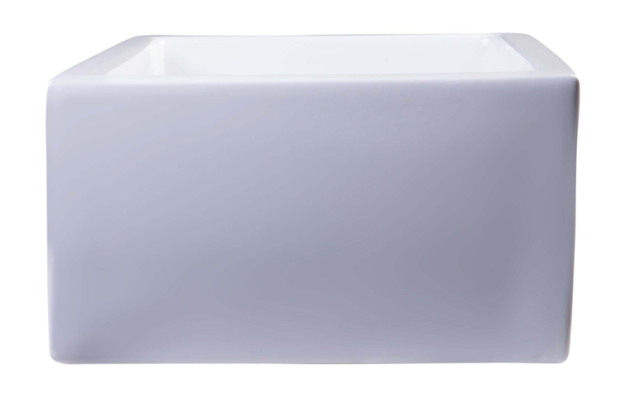 ALFI 30" Single Bowl Thick Wall Fireclay Farmhouse Apron Sink, White, AB3018SB-W