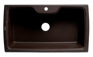 Alternate Image for ALFI Chocolate 35" Drop-In Single Bowl Granite Composite Kitchen Sink, AB3520DI-C