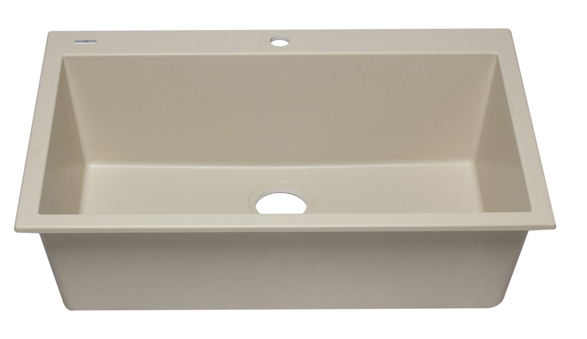 ALFI Biscuit 33" Single Bowl Drop In Granite Composite Kitchen Sink, AB3322DI-B